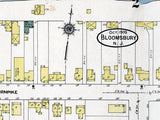 1909 Town Map of Bloomsbury Hunterdon County New Jersey Sheet 2