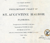 1862 Map of Saint Augustine Harbor Inlet and Islands Florida