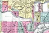 1915 Map of Minot Ward County North Dakota
