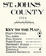 1914 Map of Saint Johns County Florida