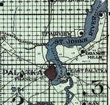 1914 Map of Putnam County Florida