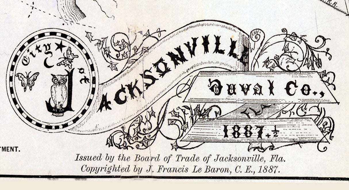 1887 Map of Jacksonville Florida
