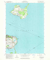 1959 Topo Map of Kelleys Island Ohio Lake Erie Islands