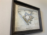 1761 Map of Fort Pitt Pittsburgh Pennsylvania Framed