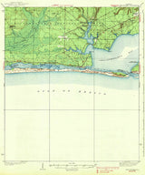 1938 Topo Map of Mary Esther Quadrangle Fort Walton Beach Florida