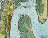 1862 Map of Saint Augustine Harbor Inlet and Islands Florida