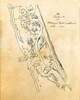 1867 Map of Matanzas Inlet Saint Johns County Florida