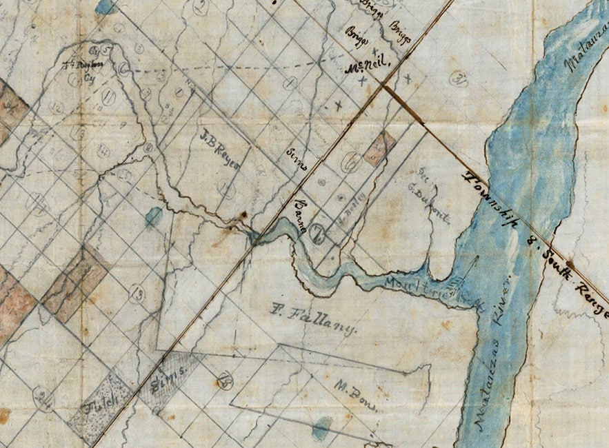 1865 Map of Saint Augustine Region Moultrie Creek in Saint Johns County Florida