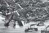 1884 Panoramic Map of Palatka Putnam County Florida