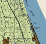 Mid 1900s Map of Flagler County Florida