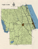 Mid 1900s Map of Flagler County Florida
