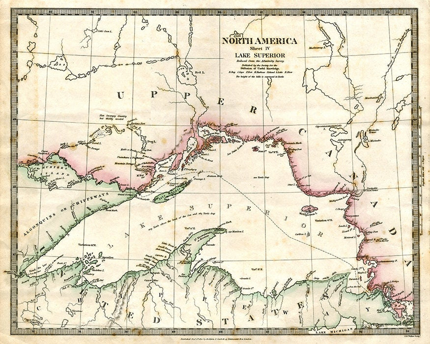1832 Map of Lake Superior