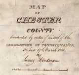 1820 Map of Chester County Pennsylvania