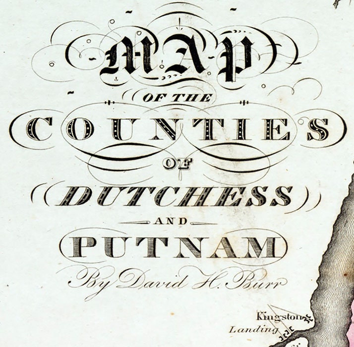 1829 Map of Dutchess and Putnam County New York