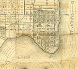 1910 Map of Orange Park Clay County Florida