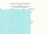 1959 Topo Map of Kelleys Island Ohio Lake Erie Islands