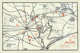 1916 Map of Oil Fields Around Houston Texas and Galveston