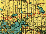 1910 Map of Hennepin County Minnesota