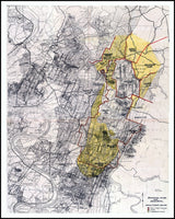 1969 Coal Mine Map of Banning Mine and Adjoiner Mines in Fayette and Westmoreland County Pa