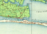 1938 Topo Map of Mary Esther Quadrangle Fort Walton Beach Florida