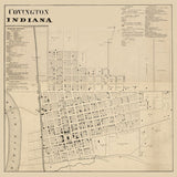 1865 Map of Covington Indiana