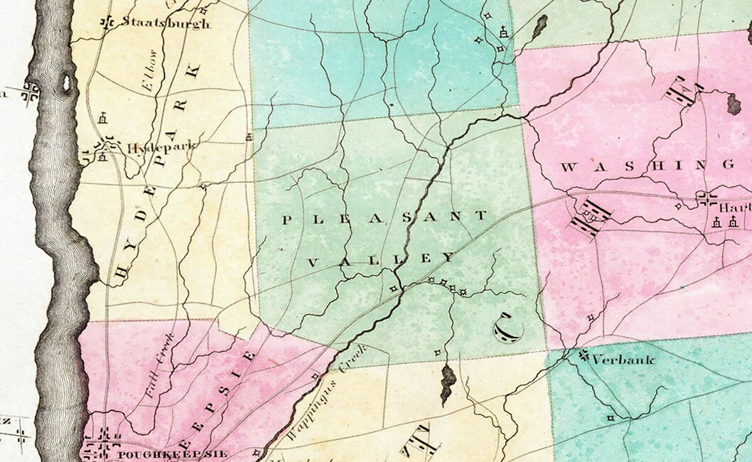 1829 Map of Dutchess and Putnam County New York