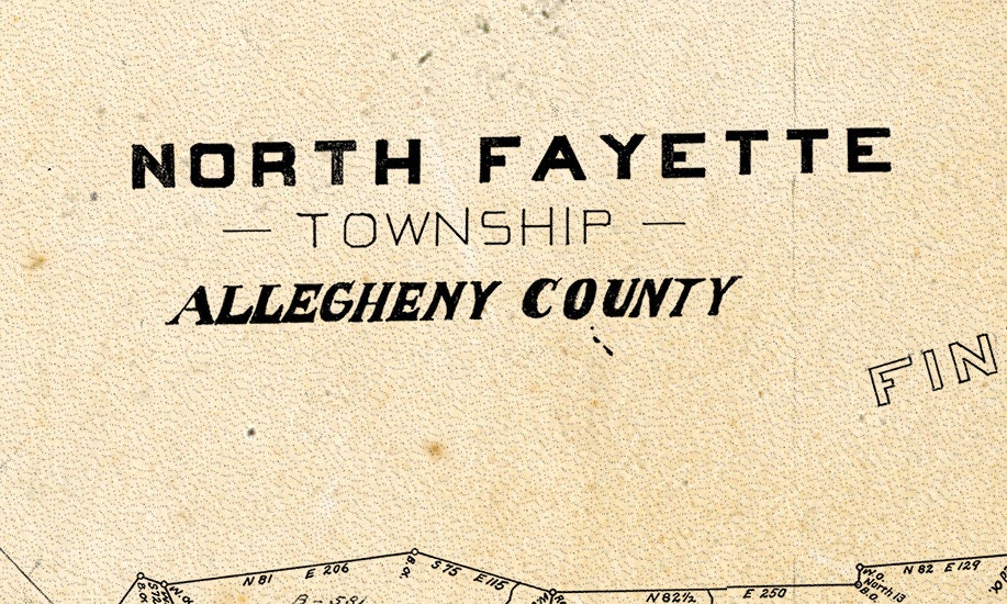 North Fayette Township Allegheny County Pennsylvania Warrantee Map