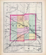 1873 Map of Midland County Michigan