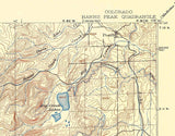 1911 Topo Map of Hahns Peak Quadrangle Colorado Routt National Forest