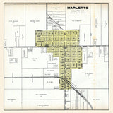 1906 Town Map of Marlette Sanilac County Michigan