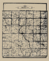 1885 Farm Line Map of Morgan Township Butler County Ohio