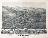 1899 Cameron West Virginia Panoramic Map