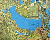 1972 Map of Lake Kabekona Laporte Minnesota