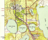 1952 Topo Map of Lake Placid Florida