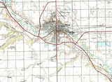 1980 Map of Lake Sakakawea North Dakota Minot Williston