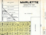 1906 Town Map of Marlette Sanilac County Michigan