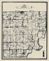 1885 Farm Line Map of Ross Township Butler County Ohio