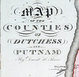 1841 Map of Dutchess and Putnam County New York