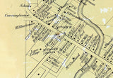 1860 Town Map of Poland Mahoning County Ohio