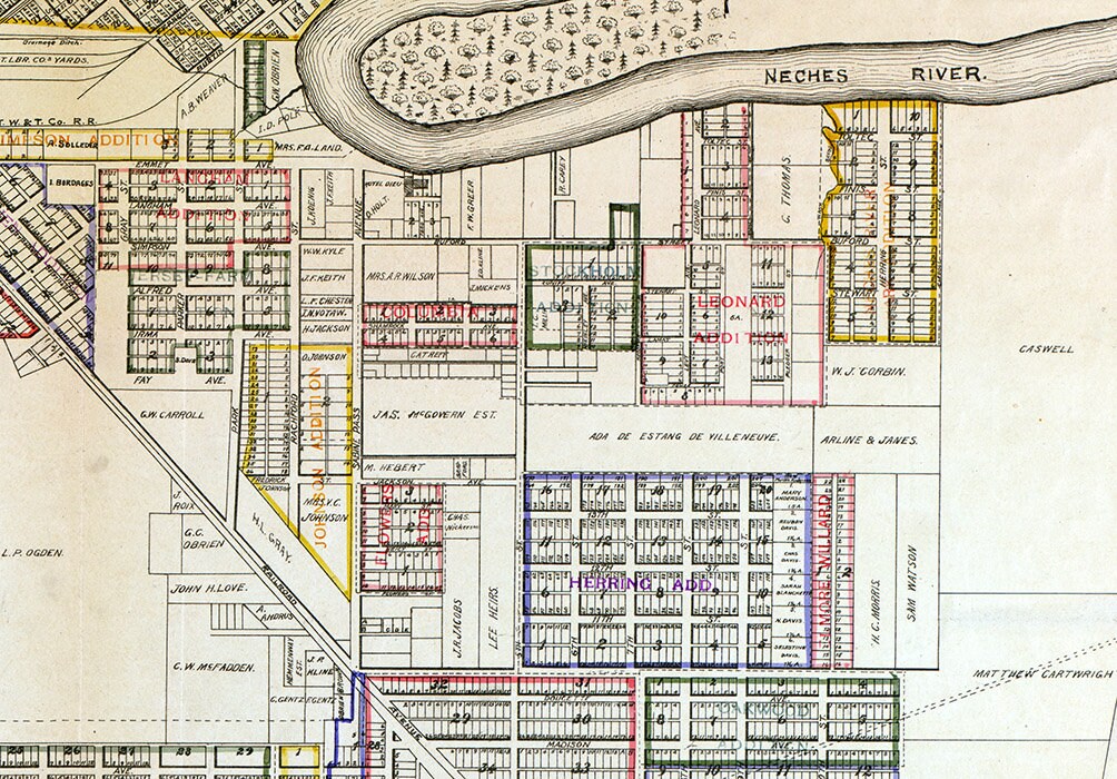 1902 Map of Beaumont Texas