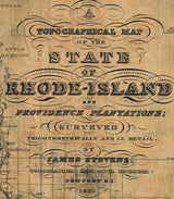 1831 Map of the State of Rhode Island