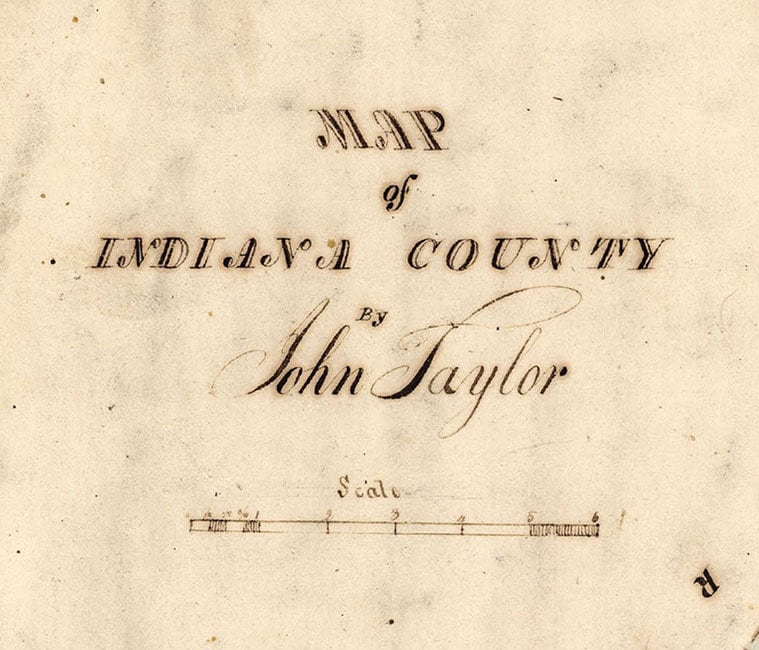 1817 Map of Indiana County Pennsylvania