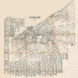 1858 Map of Cleveland Cuyahoga County Ohio