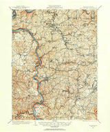 1931 Topo Map of Masontown PA Quadrangle Carmichaels Ceylon