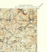 1931 Topo Map of Masontown PA Quadrangle Carmichaels Ceylon