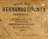 1884 Map of Hernando County Florida