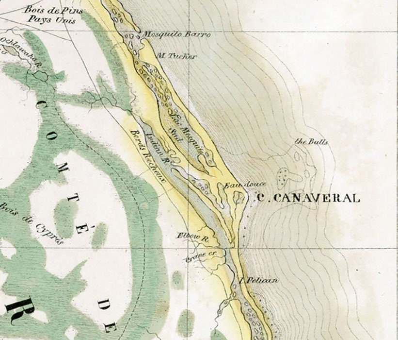 1827 Map of Florida and the Bahamas