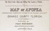 1886 Map of Apopka Orange County Florida