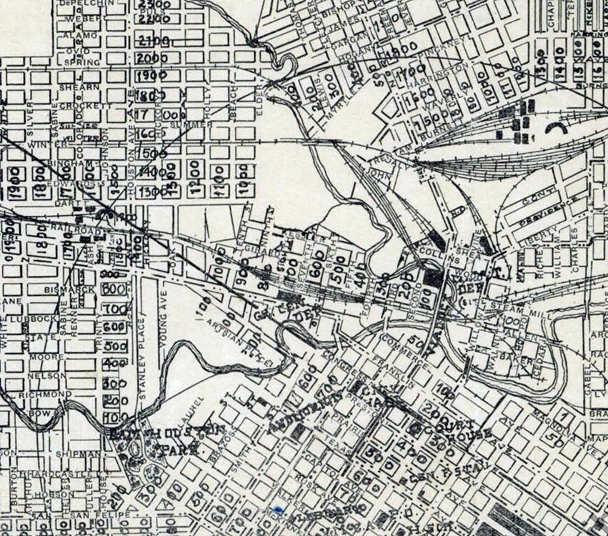 1913 Map of Houston Texas