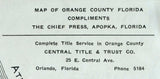 1920 Map of Orange County Florida Orlando